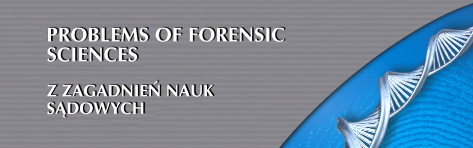 logo  Problems of Forensic Sciences (Z Zagadnień Nauk Sądowych)