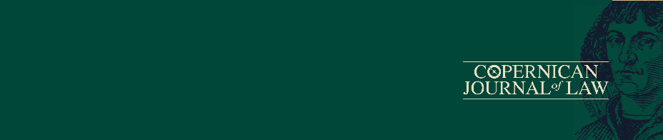 Logotyp czasopisma Copernican Journal of Law